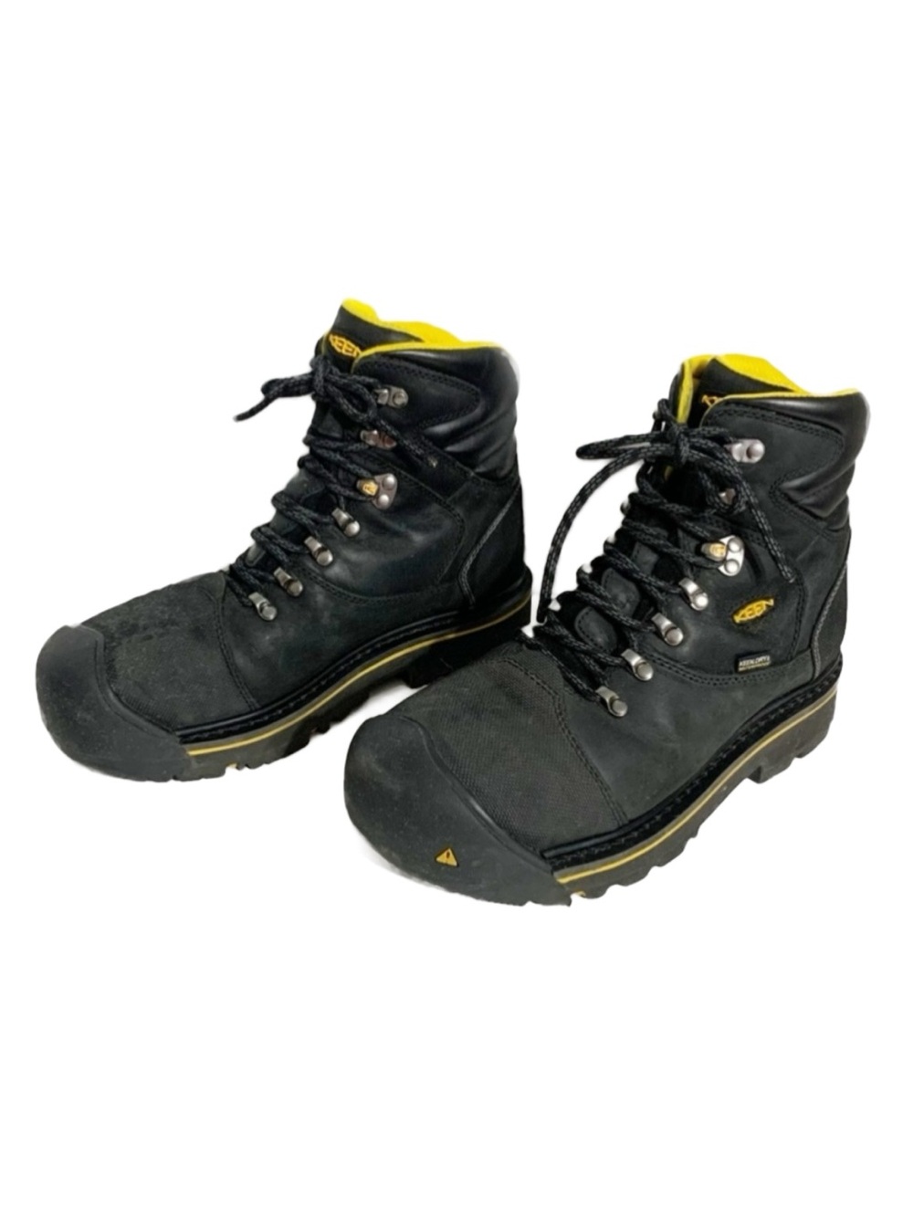 KEEN Utility Men’s Milwaukee 6” Steel Toe Waterproof Work Boots Black Lace Up